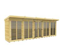 Diy Sheds 20X4 Pent Summer House Loglap (Full Height Window)