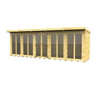 Diy Sheds 20X5 Pent Summer House (Full Height Window)