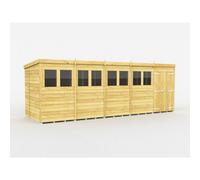 Diy Sheds 20X6 Pent Shed - Double Door With Windows