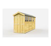 Diy Sheds 4X13 Apex Shed - Double Door With Windows