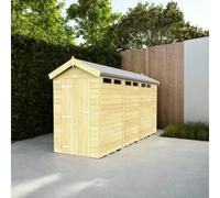 Diy Sheds 4X14 Apex Security Shed - Single Door