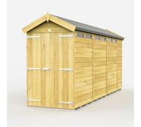Diy Sheds 4X15 Apex Security Shed - Double Door