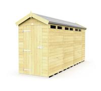 Diy Sheds 4X15 Apex Security Shed - Single Door