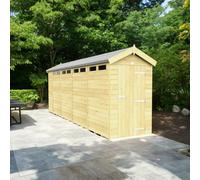 Diy Sheds 4X18 Apex Security Shed - Single Door