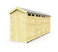 Diy Sheds 4X19 Apex Security Shed - Single Door