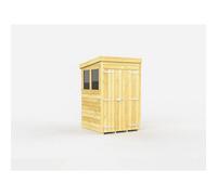 Diy Sheds 4X4 Pent Shed - Double Door With Windows