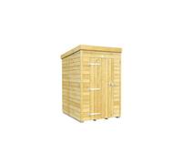 Diy Sheds 4X5 Pent Shed - Single Door Without Windows