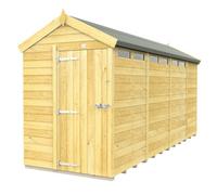 Diy Sheds 5X15 Apex Security Shed - Single Door