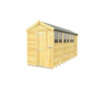 Diy Sheds 5X15 Apex Shed - Single Door With Windows