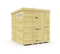 Diy Sheds 5X7 Pent Security Shed - Single Door