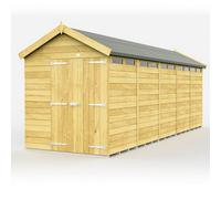 Diy Sheds 6X20 Apex Security Shed - Double Door