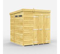 Diy Sheds 6X6 Pent Security Shed - Double Door