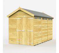 Diy Sheds 7X12 Apex Security Shed - Double Door
