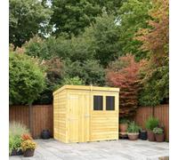 Diy Sheds 7X5 Pent Shed - Single Door With Windows