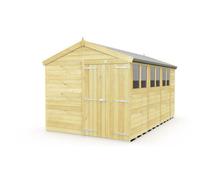 Diy Sheds 8X15 Apex Shed - Double Door With Windows