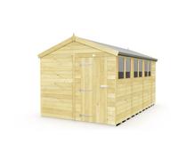 Diy Sheds 8X15 Apex Shed - Single Door With Windows