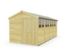 Diy Sheds 8X18 Apex Shed - Double Door With Windows