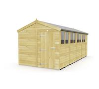 Diy Sheds 8X18 Apex Shed - Single Door With Windows