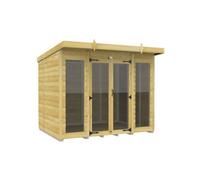 Diy Sheds 8X6 Pent Summer House Loglap (Full Height Window)