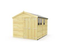 Diy Sheds 8X9 Apex Shed - Double Door With Windows