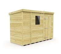 Diy Sheds 9X4 Pent Shed - Single Door With Windows