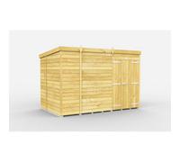 Diy Sheds 9X6 Pent Shed - Double Door Without Windows