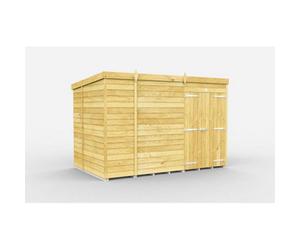Diy Sheds 9X6 Pent Shed - Double Door Without Windows