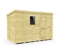 Diy Sheds 9X6 Pent Shed - Single Door With Windows