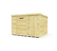 Diy Sheds 9X8 Pent Security Shed - Single Door
