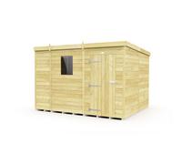 Diy Sheds 9X8 Pent Shed - Single Door With Windows