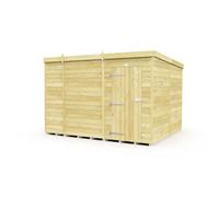 Diy Sheds 9X8 Pent Shed - Single Door Without Windows