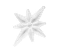DIY Silicone Mold for Eight Pointed Star Hangtags and Pendant Casting | White Flexible Material, Easy Demoulding, Hang-loop Design, Suitable for Dried Flowers, Accessories, Gifts and Creative