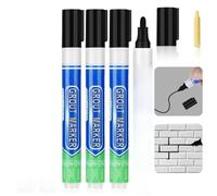 DIY Simple Grout Reviver Pen for Floor & Wall Tile Joints 7 Colours Black 3 Pack