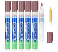 DIY Simple Grout Reviver Pen for Floor & Wall Tile Joints 7 Colours Brown 5 Pack