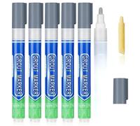 DIY Simple Grout Reviver Pen for Floor & Wall Tile Joints 7 Colours Mid Grey 5 Pack