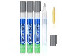 DIY Simple Grout Reviver Pen, Light Grey, 3 Pack | For Floor & Wall Tile Joints, 7 Colours