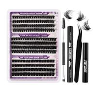 DIY Single Cluster Eyelashes: Large Capacity Mixed Style Curl Density Fake Eyelashes with Golden Ratio Design, Ultra Long-Lasting, Convenient Easy to Learn