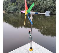DIY Small Wind Turbine Generator Kit and Light Strip for Yard Backyard Decoration，35 Inch Height, 18 Inch Diameter