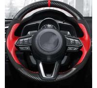 DIY Soft Black Genuine Leather Car Steering Wheel Covers For Mazda For 3 Axela 2017-2018 For 6 Atenza CX-3 CX-5 CX-9 Auto Accessories Styling(Style 1)