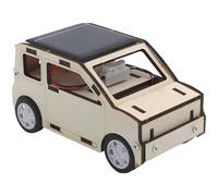 DIY Solar Car Kit, Wooden Toy for STEM Project and Science Kit, Light Wood Material Assembly Toy with Solar Panel, Plastic Tires, Easy Build, for Budding Engineers, 4.8 x 2.6 x 2.6 in