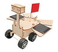 DIY Solar Powered Mars Rover Kit - Wooden STEM Science Project for Kids, Educational Engineering Craft