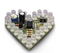 DIY Solder Practice Heart Shape Dimmer LED Soldering Project Teaching Learning (Blue LEDs)