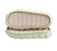 DIY Sole Spring and Summer Linen Insole Shoes with Soft and Lightweight Hand-Woven Fabric Strips and Yarn(Green,28-29)