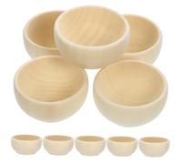 DIY Solid Wood Wooden Bowls Set 10 Pieces Mini Craft Bowls for Painting Drawing Decoration Candy Chocolate Holder