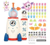 DIY Space Magic Balloon Craft Kit, Sticker Decorated Balloons Set for Kids, Rocket Air Pump Fun with Balloon Monster Pals, Rocketblast Lab - Launch, Learn, And Play (Standard Set-170Pcs)