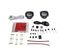 DIY Speaker Kit with Transparent Case, 5V USB Power Supply, Compatible- Module and 8002 Chip for Electronic Welding and Lear(Without HOUSING)