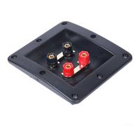 DIY Speaker Terminal Cup Connector Box 4 Position Gold Plated Copper Core ABS Material for Home Audio Subwoofer Setup 130x115mm(A)