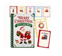 DIY Spiral Bound Christmas Gift Card Book 12 Holiday Gift Booklet | 5x7 Inches Christmas Gift Card Book For Teens, Adults, Kids,Write-In Notes, Festive Christmas Holiday Designs