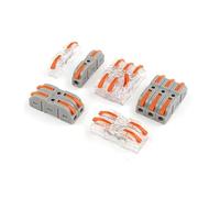 DIY Splicing Inline Compact Conductor Docking Terminal Block Lever Quick Wire Connector Electrical Connectors Kit 28-12 AWG 221 IDGTTLDF(T 100PCS with Tool)