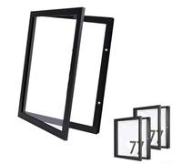 DIY Sports Shirt Display Frame, 13''x13'' / 33X33cm UV Resistant Black Box Frame With Cardboard Support For Football/Rugby/Cricket Jerseys, Wall Mount Tabletop Preserving TShirts